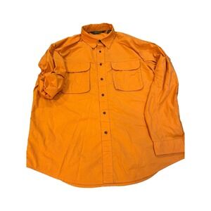 Timberland orange Technical Quick Dry pockets roll up sleeves Sz XL mens travel